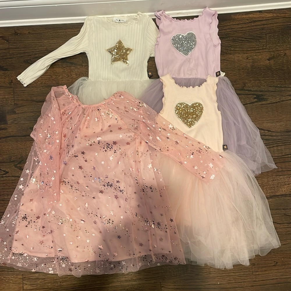 Four petite Hailey dresses, size 4